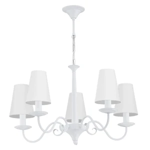 5-ramienna biała lampa wisząca ASTOR 2S 1O2895 W5 BIA/2S/Le