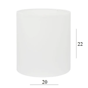 Abażur w kształcie walca 4W-E27 biały 20/22