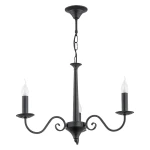 Czarny klasyczny żyrandol świecznikowy ASTOR 1O2893 W3 CZA/Le 3-płomienny