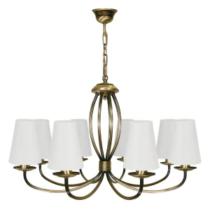 Elegancki żyrandol 8-ramienny KORNE 1397/W8/2S/01/Le 