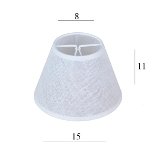 ABAŻUR do żyrandola stożek 1S-E14 biały 8/15 wys 11 