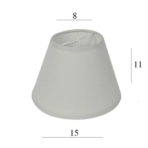 ABAŻUR do lampy stożek 1S-E14 popiel 8/15 wys 11 