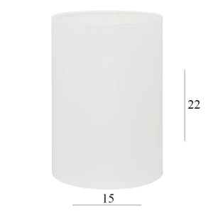 Abażur do lampki walec 2W-E27 biały 15/22