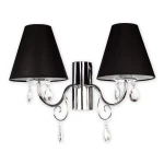 Podwójny kinkiet z abażurami VELEOS O1961 CH CZA/Le 