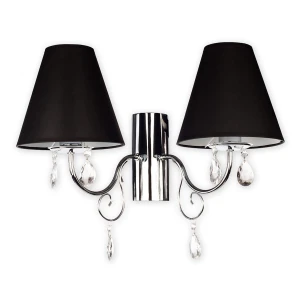 Podwójny kinkiet z abażurami VELEOS O1961 CH CZA/Le 