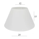 ABAŻUR do lampy stożek 3S-E27 biały 12/25 wys 15 
