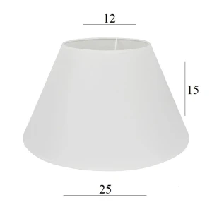 ABAŻUR do lampy stożek 3S-E27 biały 12/25 wys 15 