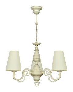 Elegancki żyrandol z abażurami ecru VIOLA O3003 W3 AB/2S/02/Le