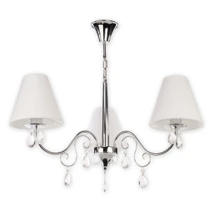 Stylowy żyrandol z kryształkami VELEOS 1O1963 CH BIA/Le 3-płomienny