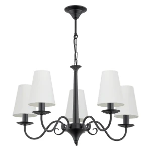 Czarno-biały żyrandol klasyczny ASTOR 2S 1O2895 W5 CZA/2S/Le