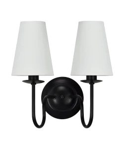 Stylowy kinkiet z abażurkami GOLDSUN 2S 1339G/27/01