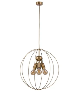 Modna złota lampa sufitowa do salonu BULIT 19061 G/N 3-punktowa