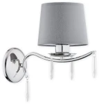 Kinkiet z kryształkami do sypialni ALDIGA 102480/K1 CH/Le