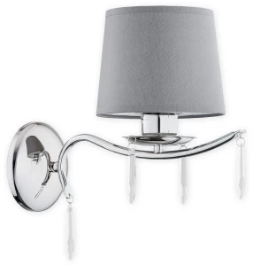 Kinkiet z kryształkami do sypialni ALDIGA 102480/K1 CH/Le