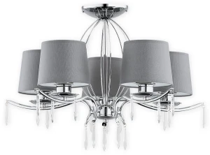 Piękny żyrandol do salonu ALDIGA 1O2485 W5 CH/Le 5-płomienny