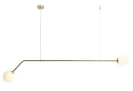 Minimalistyczna lampa wisząca z kloszami PURS 2 GOLD 11064H30/AX