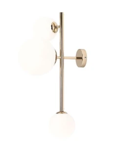 Minimalistyczny kinkiet z kloszami typu kula DONE 3 WALL GOLD 11092Y40/AX