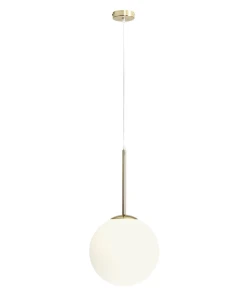 Lampa wisząca ze szklanym kloszem kula BASO 1 GOLD 11087G30/AX