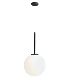 Pojedyncza lampa wisząca ze szklanym kloszem BASO 1 BLACK 11087G1/AX