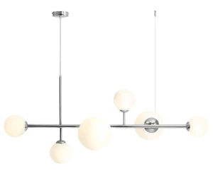 Nowoczesna lampa wisząca z kloszami DONE 6 CHROME 11092K4/AX
