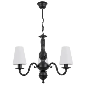 Klasyczny żyrandol do sypialni abażurki LALKA O3043 W3 CZA/2S/01/Le 3-ramienny