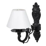 Efektowny czarno-biały kinkiet klasyczny NELA O3030 K1 CZA/1S/01/Le