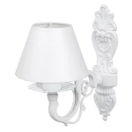 Biały kinkiet w stylu prowansalskim NELA O3030 K1 BIA/1S/01/Le