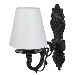 Ozdobny czarno-biały kinkiet NELA O3030 K1 CZA/AB/01/Le