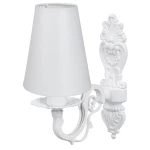 Uroczy biały kinkiet do sypialni NELA O3030 K1 BIA/2S/01/Le