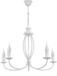 Stylowa lampa do salonu biały żyrandol klasyczny OLIVER O3055 W5 BIA/Le 