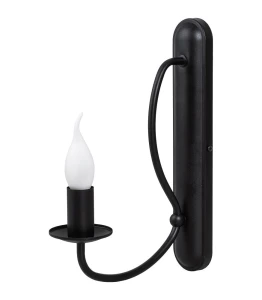 Stylowa lampa do pokoju czarny kinkiet na ścianę OLIVER O3050 K1 CZA/Le 