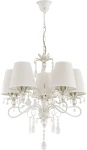 Lampa z kryształami ecru patyna 5-płomienna LUKRES 121065/AA