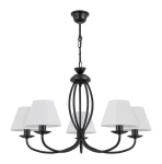 Stylowy czarny żyrandol 5-płomienny OLIVER O3055 W5 CZA/1S/01/Le 