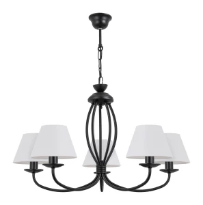 Stylowy czarny żyrandol 5-płomienny OLIVER O3055 W5 CZA/1S/01/Le 