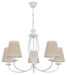 Elegancki żyrandol 5-płomienny OLIVER O3055 W5 BIA/AB/07/Le 