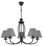 Klasyczny żyrandol z abażurami 5-płomienny OLIVER O3055 W5 CZA/1S/08/Le 