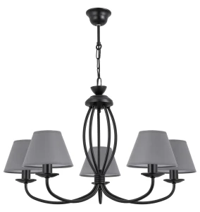 Klasyczny żyrandol z abażurami 5-płomienny OLIVER O3055 W5 CZA/1S/08/Le 