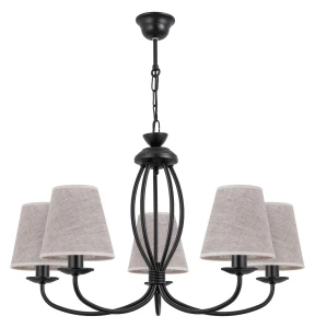 Elegancki prosty żyrandol 5-ramienny OLIVER O3055 W5 CZA/AB/05/Le  