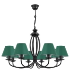 Czarny elegancki żyrandol OLIVER O3058 W8 CZA/1S/35/Le 8-ramienny 