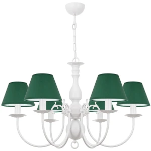 Klasyczny żyrandol do salonu MARIA BIAŁA O3126 W6 BIA/1S/35/Le  