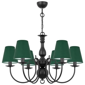 Czarny żyrandol w klasycznym stylu MARIA CZARNA O3126 W6 CZA/AB/35/Le       