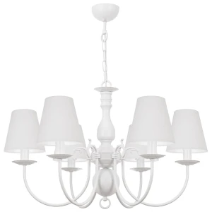 Stylowa lampa sufitowa prowansalska MARIA BIAŁA O3126 W6 BIA/AB/01/Le             