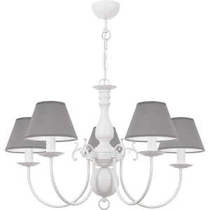 Klasyczna lampa do salonu MARIA BIAŁA O3125 W5 BIA/1S/08/Le                         