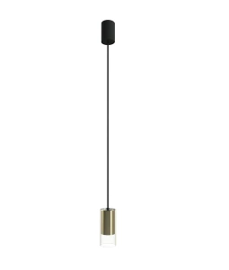 Złota minimalistyczna lampa wisząca  CYLINDO S 17870/N     