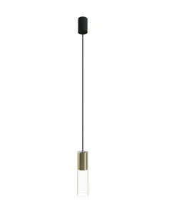 Złoto-czarna lampa do salonu  CYLINDO M 17868/N     