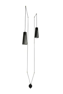 Czarny podwójny kinkiet ścienny DOWIR 19263/N       