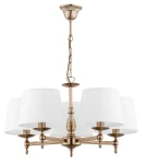 Patynowany żyrandol z abażurami ROKSI PATYNA 116076/AA 5-ramienny