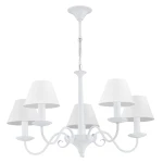 Biała lampa sufitowa z abażurami ASTOR 1S 1O2895 W5 BIA/1S/Le