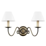 Podwójny patynowany kinkiet z abażuremi ASTOR 1S 1O2891 K2 PAT/1S/Le