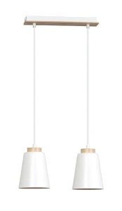 Lampa z kloszami biała 2-płomienna BILERO 1443/2/E